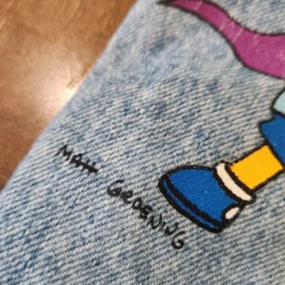 Rare Vintage 90s new old deadstock Stickshift The Simpsons Bartman Jeans Sz 14 - Picture 3 of 8